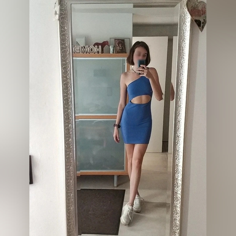 Pull&Bear Blue Mini Dress, S